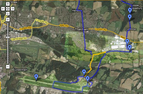 Route plotted on Google Maps