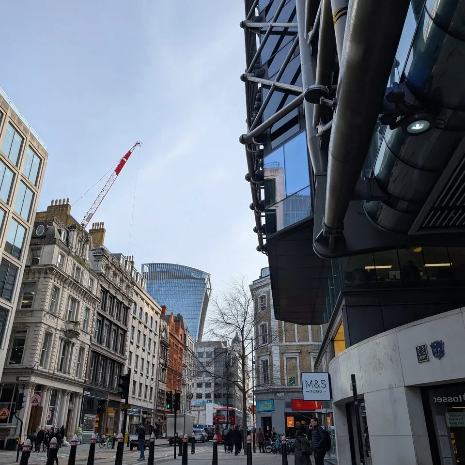 City of London street scene with the Walkie Talkie building