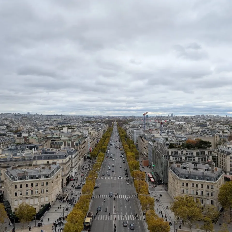 Champs-Élysées from the top of the Arc de Triomphe, Paris