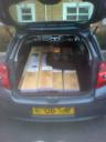 18 packs of floor in the Clio!