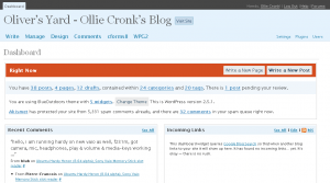 WordPress 2.5.1 dashboard screenshot