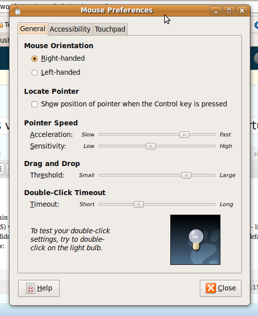 Mouse Settings in Ubuntu